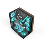 ⁦Acer V333 ATX Mid Tower Three Panel Front Top & Left Side Tempered Glass Case With 8 ARGB Fans - Black⁩ - الصورة ⁦4⁩