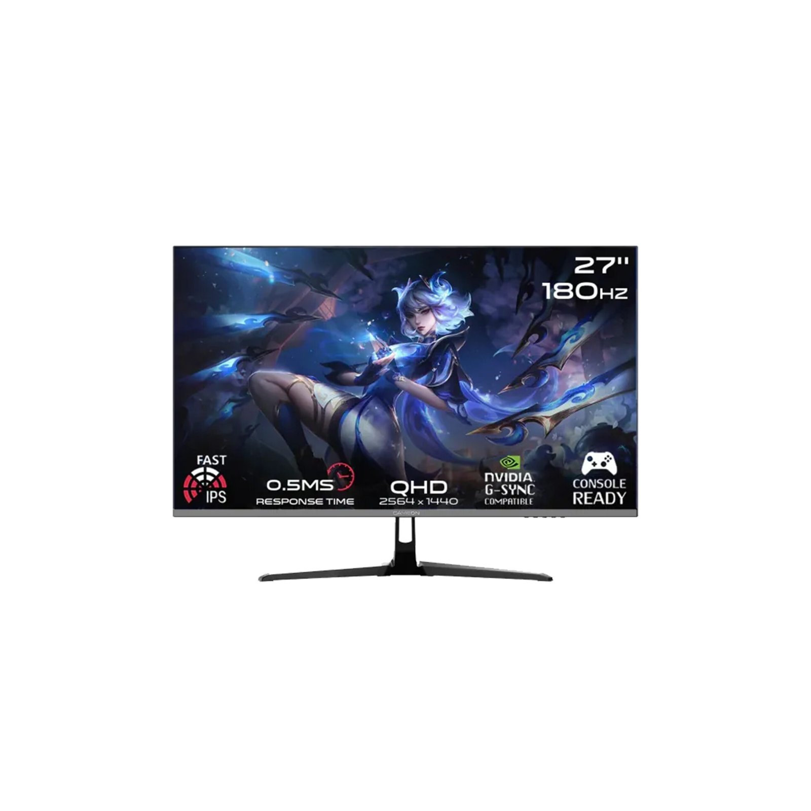 339 Gameon GOPS27QHD180IPS Pro Series 27" 2K QHD Fast IPS 180Hz 0.5ms HDMI 2.1 Gaming Monitor (Supports PS5) - Black - الصورة 1