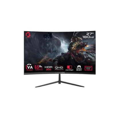 Gameon Pro Series 27" VA Panel QHD 180Hz 0.5ms HDMI 2.1, With AMD FreeSync & Nvidia G-Sync Compatible Curved R3000 Gaming Monitor