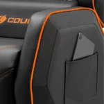 ⁦Cougar Sofa Ranger S Breathable PVC Leather, Headrest Lumbar Pillow, Adjustable Design Black/Orange⁩ - الصورة ⁦2⁩