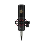 ⁦HyperX ProCast Gold-SputteredLarge Diaphragm Condenser XLR Connection Microphone Built in Anti Vibration Shock Mount Black, Cable/Mixer not included⁩ - الصورة ⁦7⁩