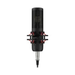 ⁦HyperX ProCast Gold-SputteredLarge Diaphragm Condenser XLR Connection Microphone Built in Anti Vibration Shock Mount Black, Cable/Mixer not included⁩ - الصورة ⁦5⁩