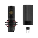 ⁦HyperX ProCast Gold-SputteredLarge Diaphragm Condenser XLR Connection Microphone Built in Anti Vibration Shock Mount Black, Cable/Mixer not included⁩ - الصورة ⁦2⁩