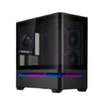 Asus Prime AP202 Mid Tower Fornt & Left Side Tempered Glass Panel Case With 3 ARGB Fans-Black - الصورة 5