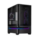 Asus Prime AP202 Mid Tower Fornt & Left Side Tempered Glass Panel Case With 3 ARGB Fans-Black - الصورة 6