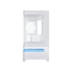⁦Asus Prime AP202 Mid Tower Fornt & Left Side Tempered Glass Panel Case With 3 ARGB Fans - White⁩ - الصورة ⁦4⁩