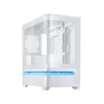 ⁦Asus Prime AP202 Mid Tower Fornt & Left Side Tempered Glass Panel Case With 3 ARGB Fans - White⁩ - الصورة ⁦5⁩