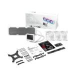 ⁦Asus ROG Ryujin III 360 ARGB Extreme Gen 2, 3.5" LCD, Magnetic Daisy-Chainable Fan, 360MM CPU Liquid Cooler - White⁩ - الصورة ⁦2⁩
