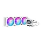 ⁦Asus ROG Ryujin III 360 ARGB Extreme Gen 2, 3.5" LCD, Magnetic Daisy-Chainable Fan, 360MM CPU Liquid Cooler - White⁩ - الصورة ⁦8⁩