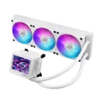 ⁦Asus ROG Ryujin III 360 ARGB Extreme Gen 2, 3.5" LCD, Magnetic Daisy-Chainable Fan, 360MM CPU Liquid Cooler - White⁩ - الصورة ⁦7⁩