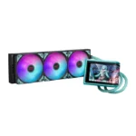 ⁦Asus Rog Ryuo IV 360 ARGB Hatsune Miku Edition CPU Liquid Cooler - Black⁩ - الصورة ⁦8⁩