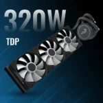 ⁦Aerocol Abyss L360R 360mm Digi ARGB Liquid Cooler - White⁩ - الصورة ⁦5⁩