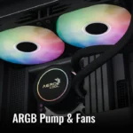 ⁦Aerocol Abyss L360R 360mm Digi ARGB Liquid Cooler - White⁩ - الصورة ⁦6⁩