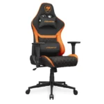 ⁦Cougar Armor One V2 F Woven Fabric,4D Folding Armrest,Head And Lumbar Pillow,Full Steel Frame,Gas Lift Height Adjustment -Black/Orange⁩ - الصورة ⁦6⁩