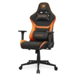 ⁦Cougar Armor One V2 F Woven Fabric,4D Folding Armrest,Head And Lumbar Pillow,Full Steel Frame,Gas Lift Height Adjustment -Black/Orange⁩ - الصورة ⁦7⁩