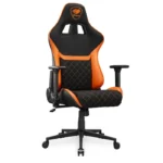 ⁦Cougar Armor One V2 F Woven Fabric,4D Folding Armrest,Head And Lumbar Pillow,Full Steel Frame,Gas Lift Height Adjustment -Black/Orange⁩ - الصورة ⁦8⁩