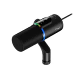 HyperX FlipCast RGB Hi-Res Streaming Broadcast Quality Audio XLR/USB-C Dynamic Microphone, Compatible with 5/8” Mounting threads, A 3/8” thread Adapter included (XLR Components and Cable Sold Separately)