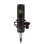 ⁦HyperX ProCast Gold-SputteredLarge Diaphragm Condenser XLR Connection Microphone Built in Anti Vibration Shock Mount Black, Cable/Mixer not included⁩ - الصورة ⁦9⁩