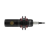 ⁦HyperX ProCast Gold-SputteredLarge Diaphragm Condenser XLR Connection Microphone Built in Anti Vibration Shock Mount Black, Cable/Mixer not included⁩ - الصورة ⁦10⁩