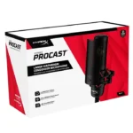 HyperX ProCast Gold-SputteredLarge Diaphragm Condenser XLR Connection Microphone Built in Anti Vibration Shock Mount Black, Cable/Mixer not included