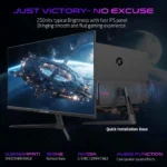 Gameon Pro Series 24" IPS Panel QHD 180Hz 0.5ms HDMI 2.1, With AMD FreeSync & Nvidia G-Sync Compatible Gaming Monitor - الصورة 6