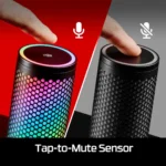 ⁦HyperX Quad Cast 2 S Future Ready Audio 100+ Customizable aRGB LEDs, Tap-To-Mute, Multifunction Controls For PC & Mac - Black⁩ - الصورة ⁦7⁩