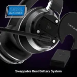 ⁦Turtle Beach Stealth™ Pro Multiplatform Gaming Headset, Dual Connectivity Wireless / Bluetooth, Active Noise Canceling, Swappable Dual 12+ Hour Battery, for Xbox X/S, PS5, PS4, PCs/Mac and Mobile Devices, Black | TBS-3365-02⁩ - الصورة ⁦6⁩