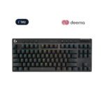 Logitech G PRO X TKL LIGHTSPEED Wireless Gaming Keyboard, Ultra-Portable Tenkeyless Design, Lightsync RGB Backlit, PBT Keycaps, Tactile Switches (GX Brown), BT/USB, US INTL Layout, Black | ‎920-012136