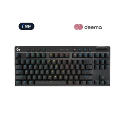 Logitech G PRO X TKL LIGHTSPEED Wireless Gaming Keyboard, Ultra-Portable Tenkeyless Design, Lightsync RGB Backlit, PBT Keycaps, Tactile Switches (GX Brown), BT/USB, US INTL Layout, Black | ‎920-012136