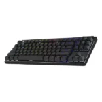 ⁦Logitech G PRO X TKL LIGHTSPEED Wireless Gaming Keyboard, Ultra-Portable Tenkeyless Design, Lightsync RGB Backlit, PBT Keycaps, Tactile Switches (GX Brown), BT/USB, US INTL Layout, Black | ‎920-012136⁩ - الصورة ⁦6⁩