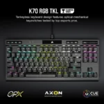Corsair K70 RGB TKL Champion Series Optical-Mechanical Gaming Keyboard with PBT Double Shot Pro Keycaps - الصورة 5