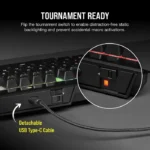 Corsair K70 RGB TKL Champion Series Optical-Mechanical Gaming Keyboard with PBT Double Shot Pro Keycaps - الصورة 4