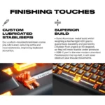 ⁦Fnatic Streak65 LP Ultra Fast Low Profile Switches 65% Compact Mechanical Keyboard - Black⁩ - الصورة ⁦7⁩